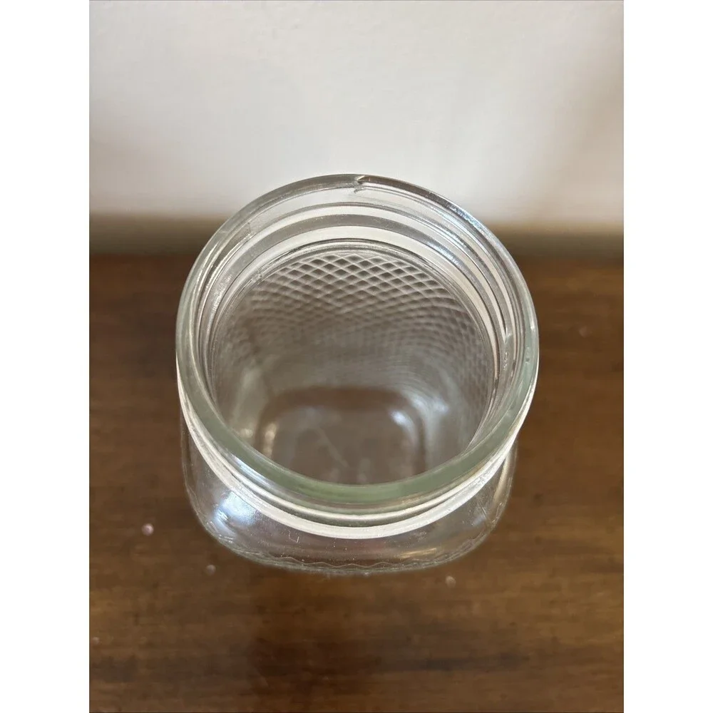 Anchor Hocking Square Waffle Pattern Faced Quart Jar No Lid